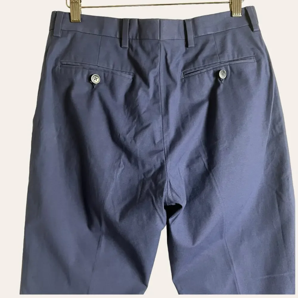 Reiss Tenor T Blue Flat Front Slim Trouser Pants Size 30